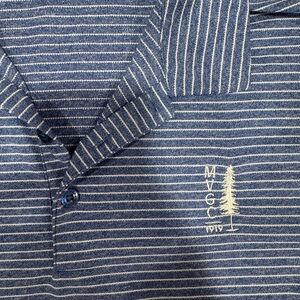 Blue Striped Men's Golf Shirt